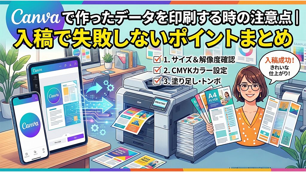 Canvaで作ったパンフレット・チラシデータを印刷する時の注意点｜入稿で失敗しないポイントまとめ