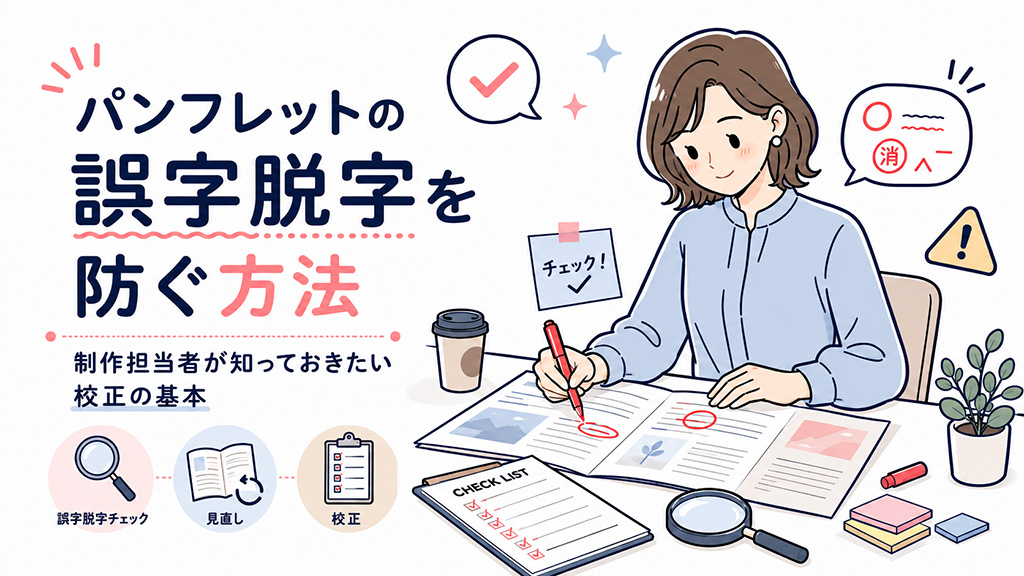 パンフレットの誤字脱字を防ぐ方法｜制作担当者が知っておきたい校正の基本