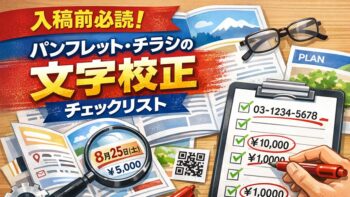 【印刷前必読】パンフレット（名刺・ハガキ・チラシ）印刷前の「文字校正」完全チェックリスト