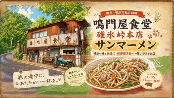 鳴門屋食堂 碓氷峠本店でサンマーメン